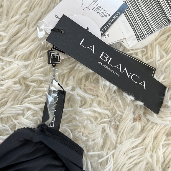 La Blanca Island Goddess Draped Bandeau One-Piece Swimsuit - Picture 8 of 11